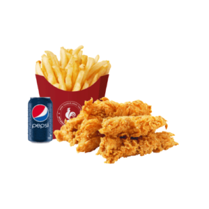 3Pcs/6Pcs Crispy Strips with Fries & Drink or Side