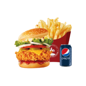 Kids Cheese Burger / Kids Mini Fillet Burger with Fries & Drink or Side