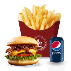 Peri Peri Chicken Burger with Fries & Drink or Side