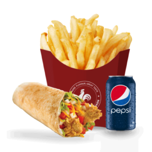 Sweet  Chilli Wrap with Fries & Drink