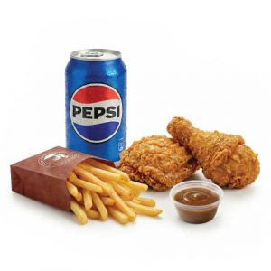 2 Pcs Chicken, Fries, Drink or Side