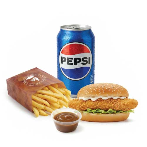 Mini Fillet Burger, Fries, Drink or Side