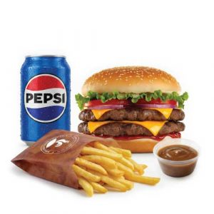 1/2 Pounder Burger, Fries, Drink or Side