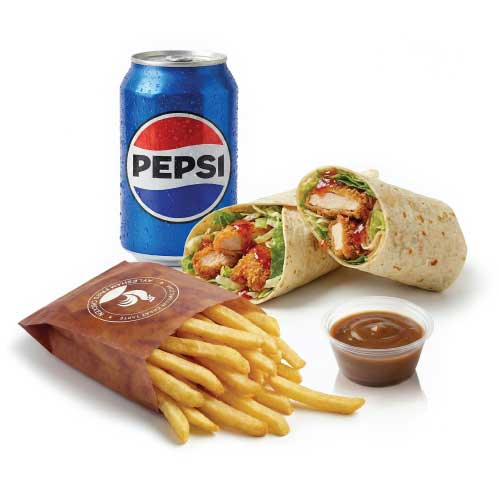 Sweet Chilli Wrap, Fries, Drink or Side