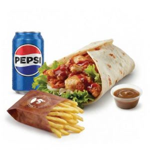 BBQ Wrap, Fries, Drink or Side