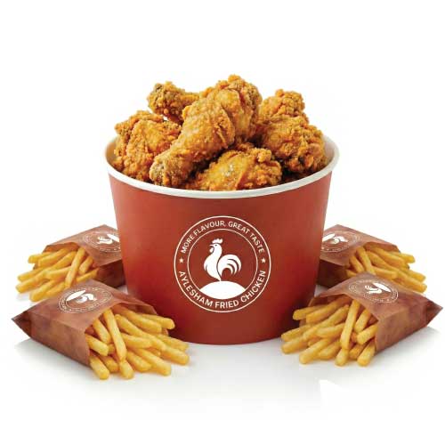 6 Pcs Chicken, 4 Reg Fries