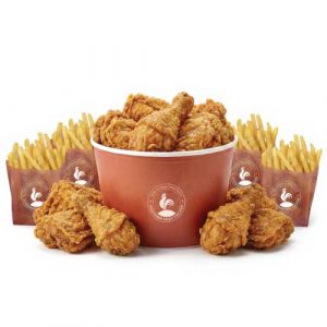 14 Pcs Chicken, 4 Reg Fries