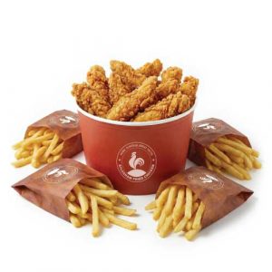 10 Pcs Chicken Strips, 4 Fries
