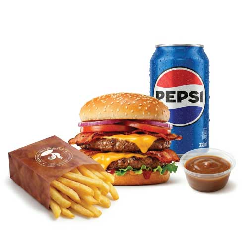 ππ₯ Special AFC Double Bacon Burger, Reg Fries, Drink or Side